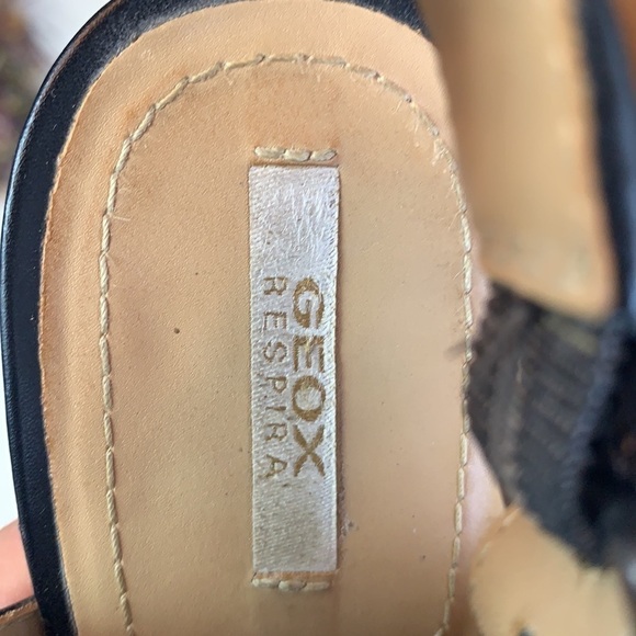 Geox Respira Women’s Audalies Black Open Toe Block Heel Sandals Size 36.5 EU - Picture 8 of 15